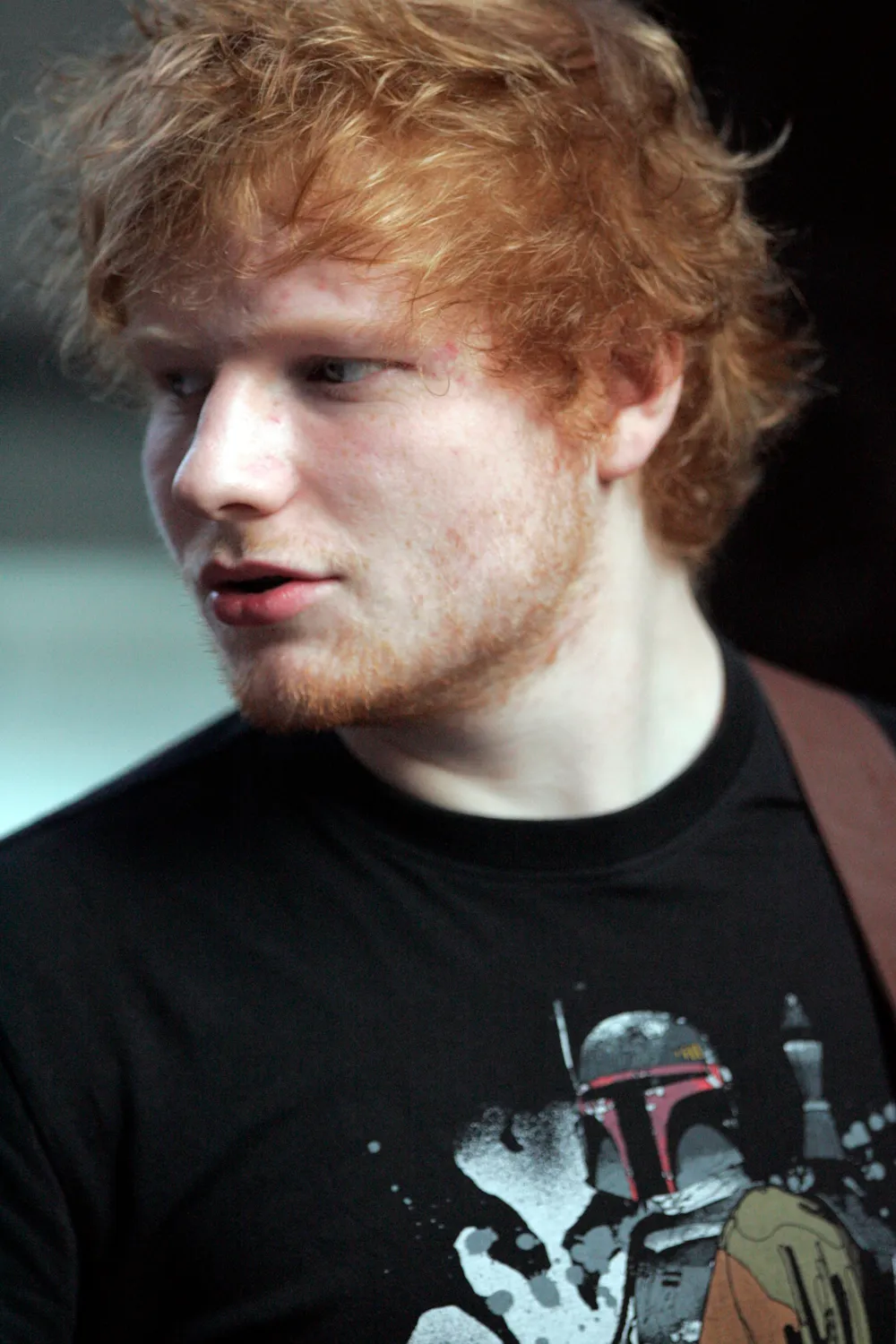 Close-up portrait of Ed Sheeran